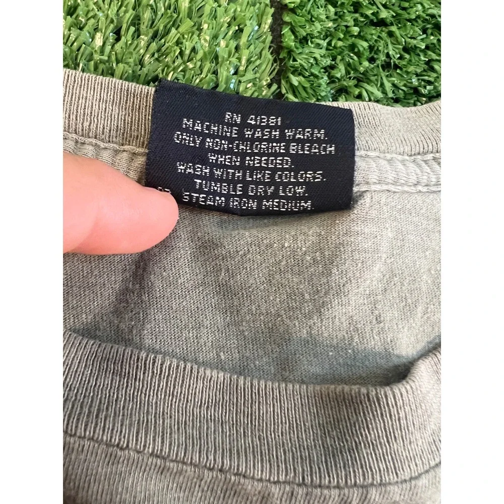 Polo Ralph Lauren Mens Long Sleeve Pocket T-Shirt Olive Green Made in USA Large